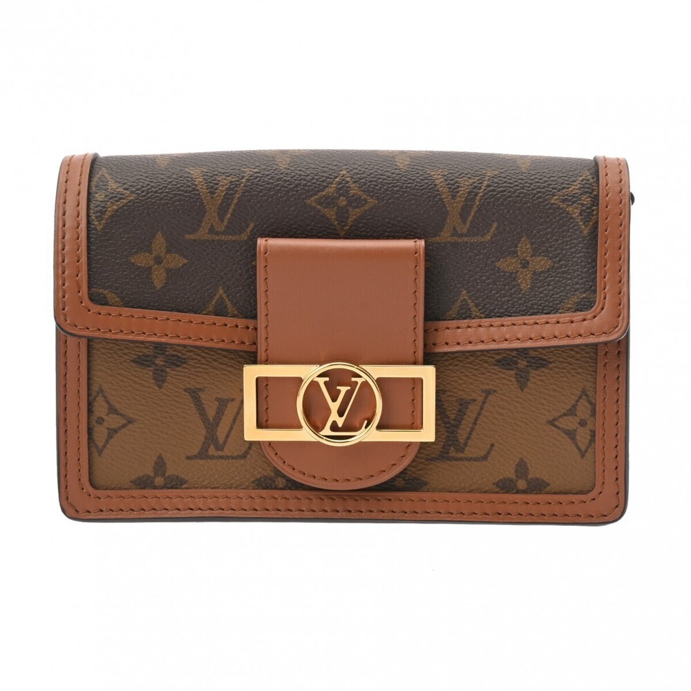 Louis Vuitton Monogram Reverse Portefeuille Wallet Dauphine Brown Shoulder Bag